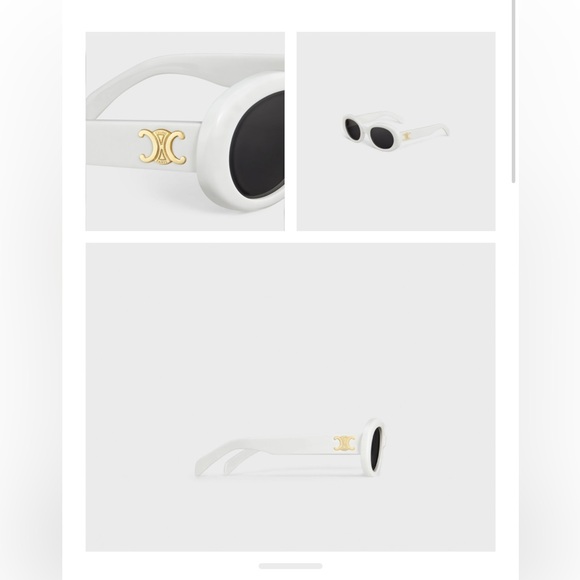 CELINE TRIOMPHE sunglasses. White. main image 8